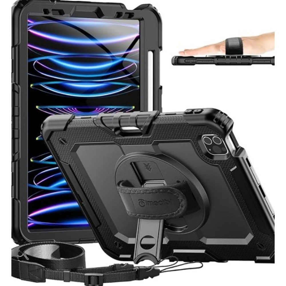 Timecity iPad Pro 11" 1st-4th Gen Case Rugged Heavy Duty Strap Stand Shockproof